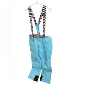 GS SNOWING Women's Blue Insulated Snow Pants Waterproof Snowboard Ski Bib Large